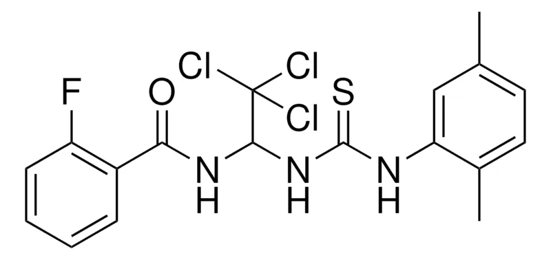 Sigma-Aldrich 2-FLUORO-N-(2,2,2-TRICHLORO-1-(3-(2,5-DIMETHYL-PH)-THIOUREIDO)-ETHYL)-BENZAMIDE,AldrichCPR
