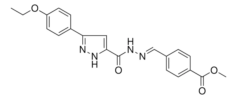 Sigma-Aldrich 4((5-(4-ETHOXY-PH)-2H-PYRAZOLE-3-CARBONYL)-HYDRAZONOMETHYL)BENZOIC ACID ME ESTER,AldrichCPR