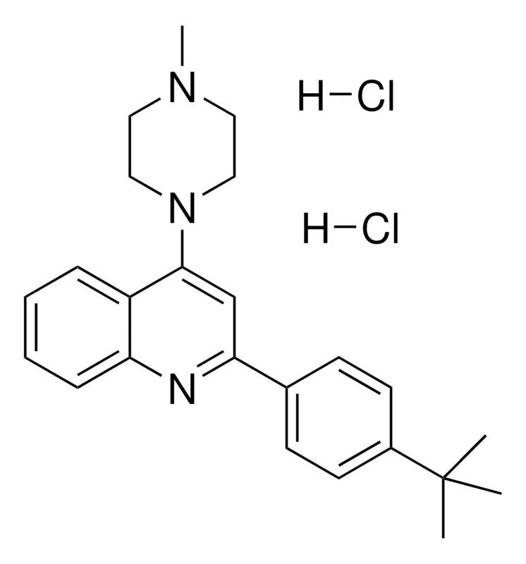 Sigma-Aldrich 2-(4-TERT-BUTYLPHENYL)-4-(4-METHYL-1-PIPERAZINYL)QUINOLINE DIHYDROCHLORIDE,AldrichCPR