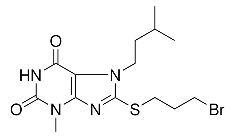 Sigma-Aldrich 8-(3-BR-PROPYLSULFANYL)-3-METHYL-7-(3-METHYL-BUTYL)-3,7-DIHYDRO-PURINE-2,6-DIONE,AldrichCPR