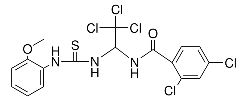 Sigma-Aldrich 2,4-DICHLORO-N-(2,2,2-TRICHLORO-1-(3-(2-MEO-PHENYL)-THIOUREIDO)-ETHYL)-BENZAMIDE,AldrichCPR