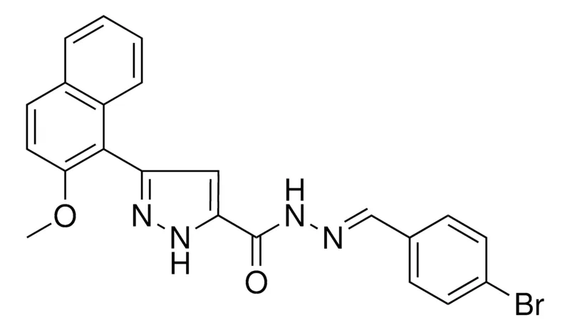 Sigma-Aldrich 5(2-MEO-NAPHTHALEN-1-YL)2H-PYRAZOLE-3CARBOXYLIC ACID (4-BR-BENZYLIDENE)HYDRAZIDE，AldrichCPR