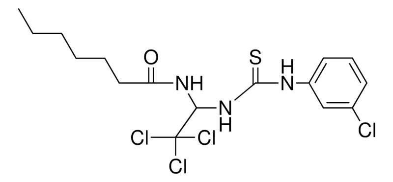 Sigma-Aldrich HEPTANOIC ACID (2,2,2-TRICHLORO-1-(3-(3-CHLORO-PHENYL)-THIOUREIDO)-ETHYL)-AMIDE,AldrichCPR