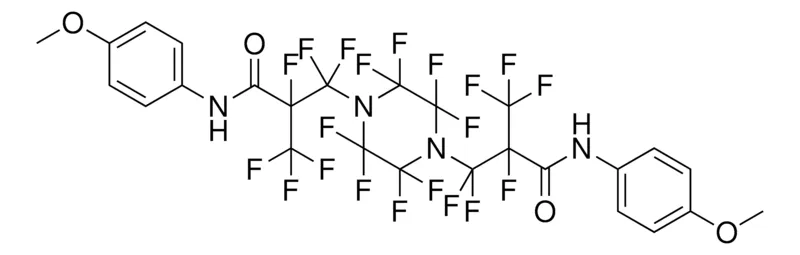 Sigma-Aldrich 3,3'-(PERFLUOROPIPERAZINE-1,4-DIYL)BIS(2,3,3-TRIFLUORO-N-(4-METHOXYPHENYL)-2-(TRIFLUOROMETHYL)PROPANAMIDE),AldrichCPR