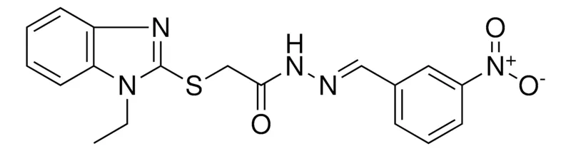 Sigma-Aldrich 2-(1-ET-1H-BENZOIMIDAZOL-2-YLSULFANYL)ACETIC ACID (3-NITRO-BENZYLIDENE)HYDRAZIDE,AldrichCPR