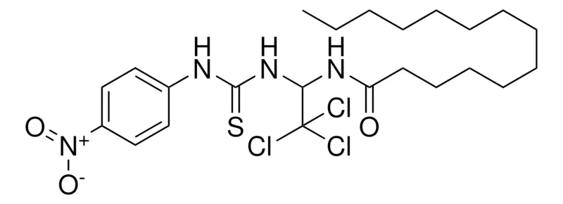 Sigma-Aldrich TETRADECANOIC ACID (2,2,2-TRICHLORO-1-(3-(4-NITRO-PH)-THIOUREIDO)-ETHYL)-AMIDE,AldrichCPR