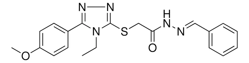 Sigma-Aldrich N'-BENZYLIDENE-2-((4-ET-5-(4-MEO-PH)-4H-1,2,4-TRIAZOL-3-YL)THIO)ACETOHYDRAZIDE,AldrichCPR
