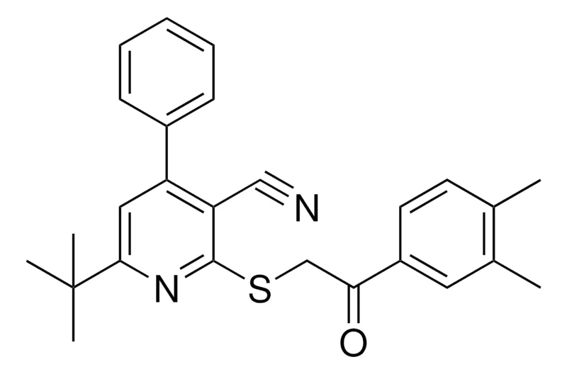 Sigma-Aldrich 6-TERT-BUTYL-2-(2-(3,4-DIMETHYL-PH)-2-OXO-ETHYLSULFANYL)4-PHENYL-NICOTINONITRILE,AldrichCPR