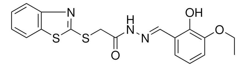 Sigma-Aldrich 2-(1,3-BENZOTHIAZOL-2-YLSULFANYL)-N'-(3-ETHOXY-2-HO-BENZYLIDENE)ACETOHYDRAZIDE,AldrichCPR