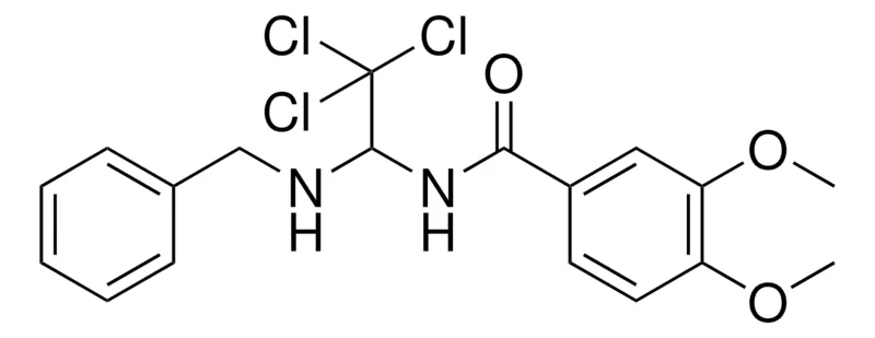 Sigma-Aldrich N-(1-BENZYLAMINO-2,2,2-TRICHLORO-ETHYL)-3,4-DIMETHOXY-BENZAMIDE,AldrichCPR