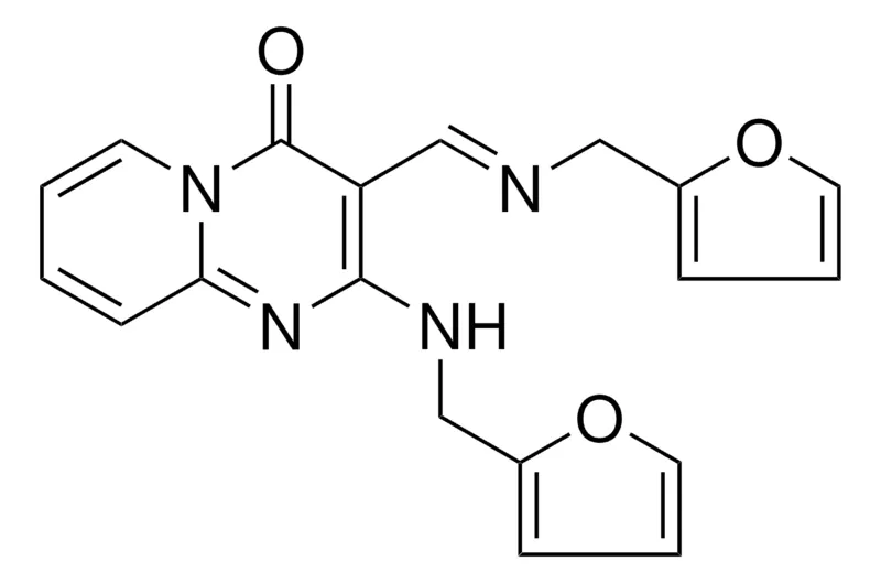 Sigma-Aldrich 2-((2-FURYL-ME)AMINO)-3-(((2-FURYL-ME)IMINO)ME)-4H-PYRIDO(1,2-A)PYRIMIDIN-4-ONE,AldrichCPR