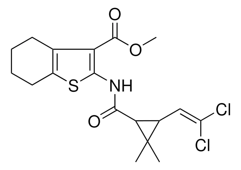 Sigma-Aldrich METHYL 2-({[3-(2,2-DICHLOROVINYL)-2,2-DIMETHYLCYCLOPROPYL]CARBONYL}AMINO)-4,5,6,7-TETRAHYDRO-1-BENZOTHIOPHENE-3-CARBOXYLATE，AldrichCPR