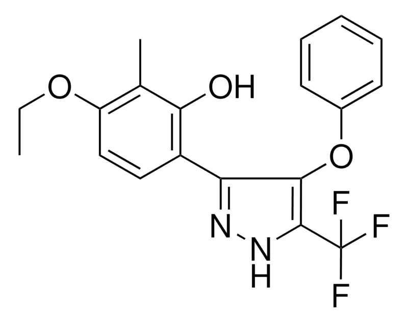 Sigma-Aldrich 3-ETHOXY-2-METHYL-6-(4-PHENOXY-5-(TRIFLUOROMETHYL)-1H-PYRAZOL-3-YL)PHENOL,AldrichCPR