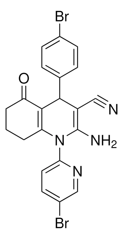 Sigma-Aldrich 2-AMINO-4-(4-BROMOPHENYL)-1-(5-BROMO-2-PYRIDINYL)-5-OXO-1,4,5,6,7,8-HEXAHYDRO-3-QUINOLINECARBONITRILE,AldrichCPR