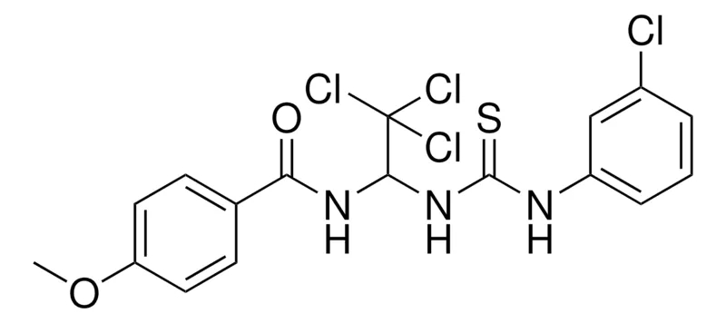 Sigma-Aldrich 4-METHOXY-N-(2,2,2-TRICHLORO-1-(3-(3-CHLORO-PHENYL)-THIOUREIDO)-ETHYL)-BENZAMIDE,AldrichCPR