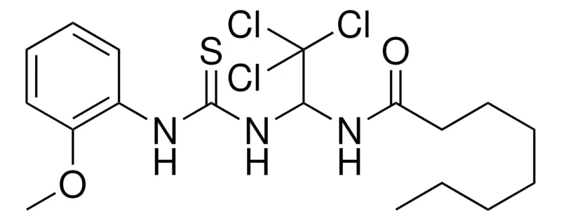 Sigma-Aldrich OCTANOIC ACID (2,2,2-TRICHLORO-1-(3-(2-METHOXY-PHENYL)-THIOUREIDO)-ETHYL)-AMIDE,AldrichCPR