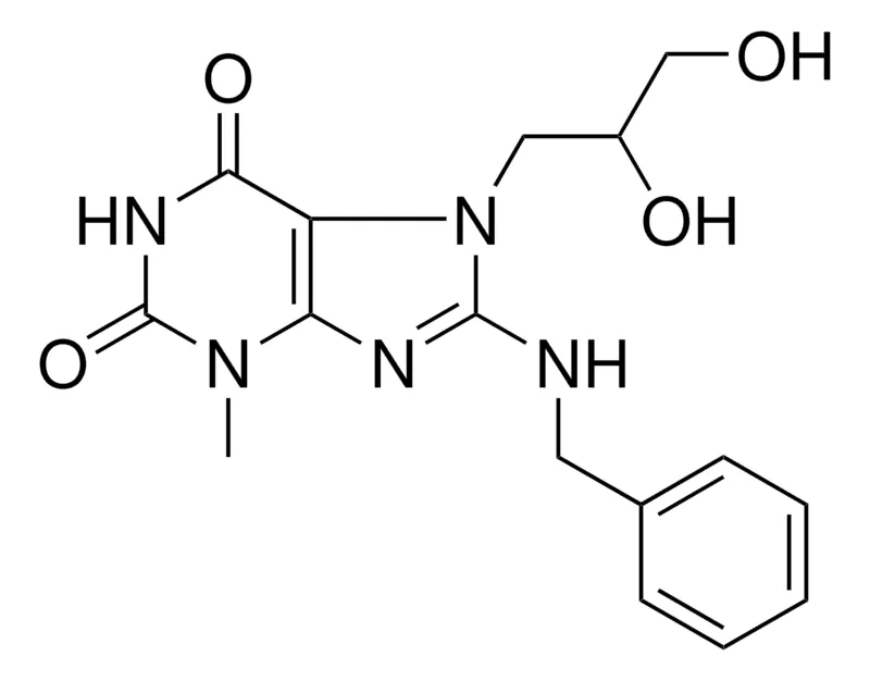 Sigma-Aldrich 8-(BENZYLAMINO)-7-(2,3-DIHYDROXYPROPYL)-3-METHYL-3,7-DIHYDRO-1H-PURINE-2,6-DIONE，AldrichCPR