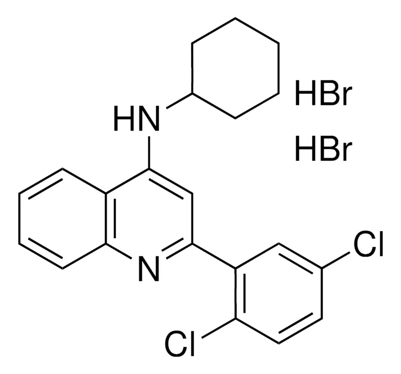 Sigma-Aldrich CYCLOHEXYL-(2-(2,5-DICHLORO-PHENYL)-QUINOLIN-4-YL)-AMINE, DI-HYDROBROMIDE,AldrichCPR