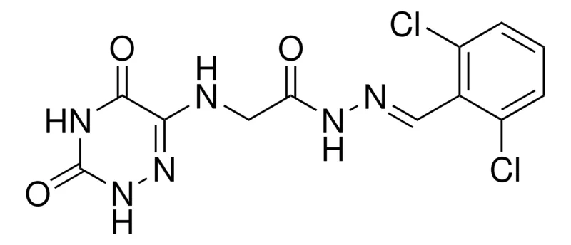 Sigma-Aldrich N'-[(E)-(2,6-DICHLOROPHENYL)METHYLIDENE]-2-[(3,5-DIOXO-2,3,4,5-TETRAHYDRO-1,2,4-TRIAZIN-6-YL)AMINO]ACETOHYDRAZIDE，AldrichCPR