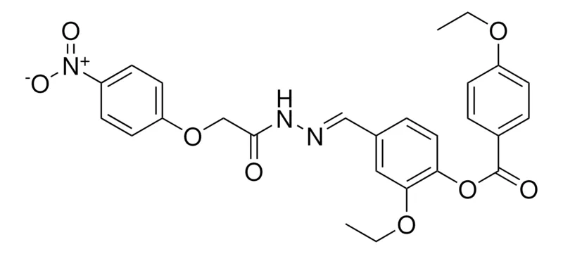 Sigma-Aldrich 2-ETHOXY-4-(2-((4-NITROPHENOXY)ACETYL)CARBOHYDRAZONOYL)PHENYL 4-ETHOXYBENZOATE,AldrichCPR