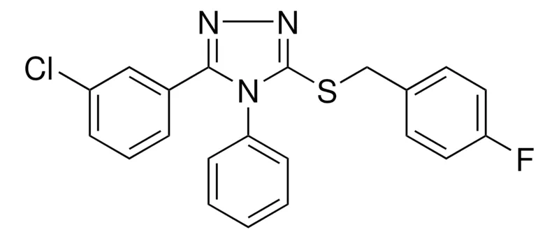 Sigma-Aldrich 3-(3-CHLOROPHENYL)-5-((4-FLUOROBENZYL)SULFANYL)-4-PHENYL-4H-1,2,4-TRIAZOLE,AldrichCPR