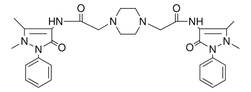 Sigma-Aldrich 2,2'-(PIPERAZINE-1,4-DIYL)BIS(N-(1,5-DIMETHYL-3-OXO-2-PHENYL-2,3-DIHYDRO-1H-PYRAZOL-4-YL)ACETAMIDE)，AldrichCPR