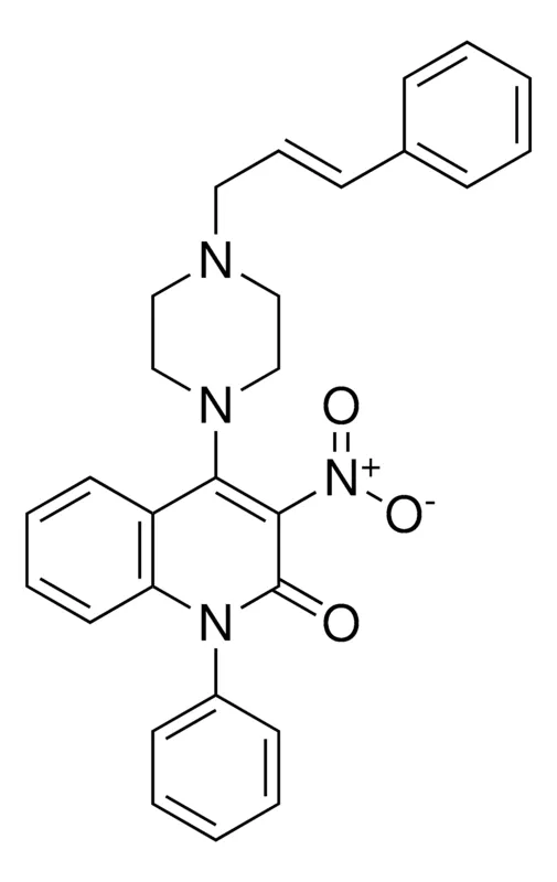 Sigma-Aldrich 3-NITRO-1-PHENYL-4-(4-(3-PHENYL-ALLYL)-PIPERAZIN-1-YL)-1H-QUINOLIN-2-ONE,AldrichCPR