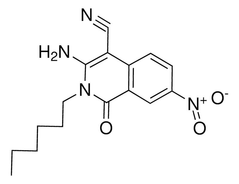Sigma-Aldrich 3-AMINO-4-CYANO-2-HEXYL-7-NITRO-1(2H)-ISOQUINOLINONE,AldrichCPR