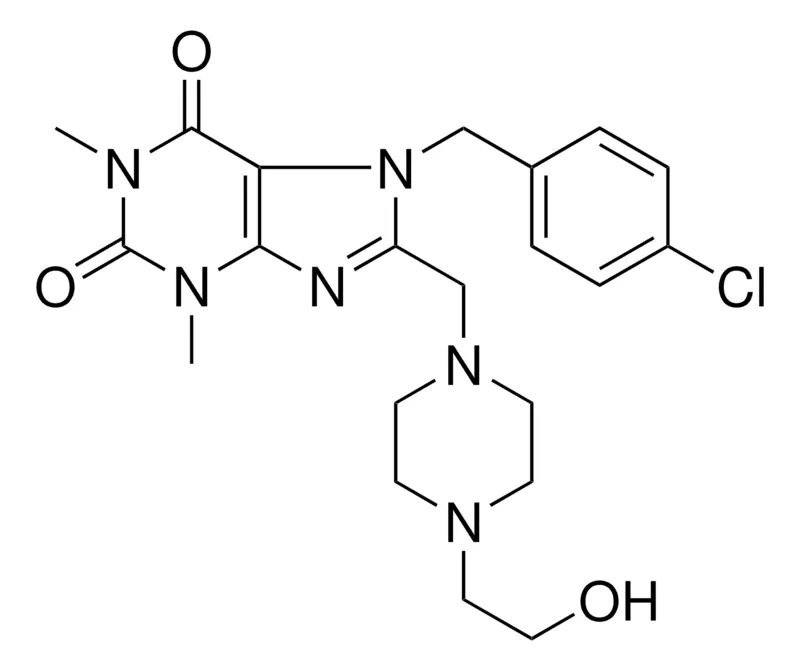 Sigma-Aldrich 7-(4-CHLOROBENZYL)-8-{[4-(2-HYDROXYETHYL)-1-PIPERAZINYL]METHYL}-1,3-DIMETHYL-3,7-DIHYDRO-1H-PURINE-2,6-DIONE，AldrichCPR