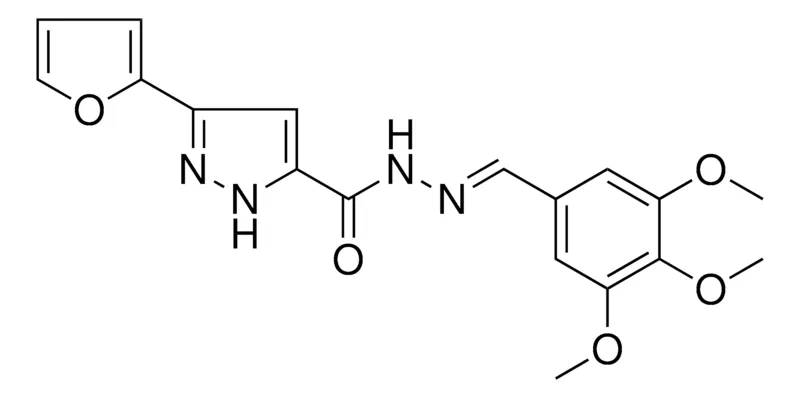 Sigma-Aldrich 3-(2-FURYL)-N'-(3,4,5-TRIMETHOXYBENZYLIDENE)-1H-PYRAZOLE-5-CARBOHYDRAZIDE,AldrichCPR