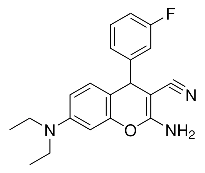 Sigma-Aldrich 2-AMINO-7-DIETHYLAMINO-4-(3-FLUORO-PHENYL)-4H-CHROMENE-3-CARBONITRILE,AldrichCPR