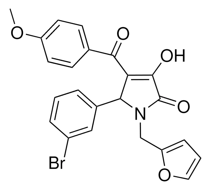 Sigma-Aldrich 5-(3-BROMOPHENYL)-1-(2-FURYLMETHYL)-3-HYDROXY-4-(4-METHOXYBENZOYL)-1,5-DIHYDRO-2H-PYRROL-2-ONE,AldrichCPR