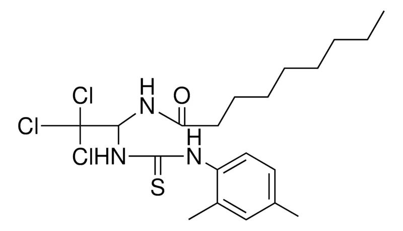 Sigma-Aldrich NONANOIC ACID (2,2,2-TRICHLORO-1-(3-(2,4-DIMETHYL-PH)-THIOUREIDO)-ETHYL)-AMIDE,AldrichCPR