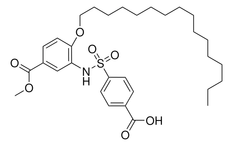 Sigma-Aldrich METHYL 3-(4-CARBOXYPHENYLSULFONAMIDO)-4-HEXADECYLOXYBENZOATE，AldrichCPR