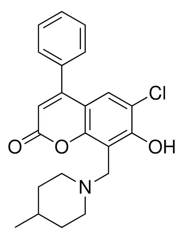 Sigma-Aldrich 6-CHLORO-7-HYDROXY-8-(4-METHYL-PIPERIDIN-1-YLMETHYL)-4-PHENYL-CHROMEN-2-ONE,AldrichCPR