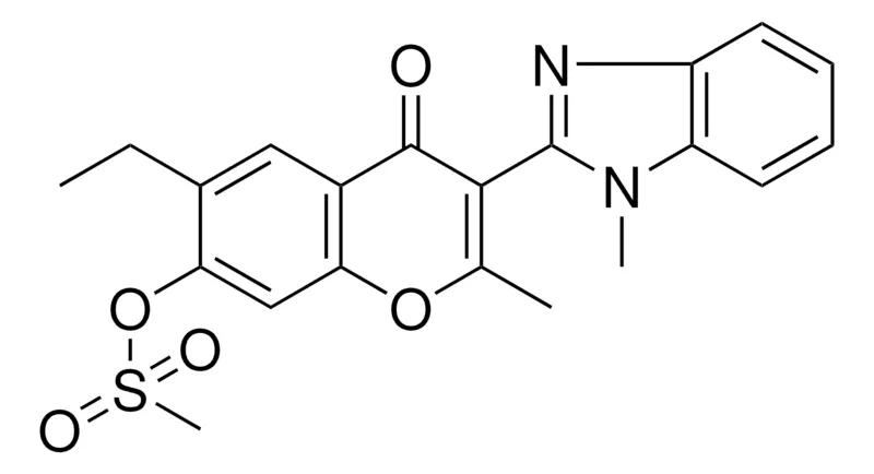 Sigma-Aldrich 6-ETHYL-2-METHYL-3-(1-METHYL-1H-BENZIMIDAZOL-2-YL)-4-OXO-4H-CHROMEN-7-YL METHANESULFONATE,AldrichCPR