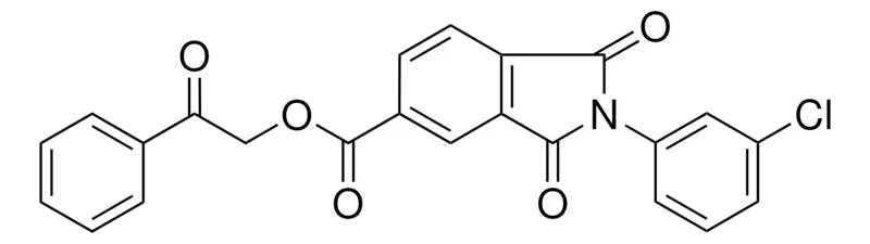 Sigma-Aldrich 2-OXO-2-PHENYLETHYL 2-(3-CHLOROPHENYL)-1,3-DIOXO-5-ISOINDOLINECARBOXYLATE,AldrichCPR