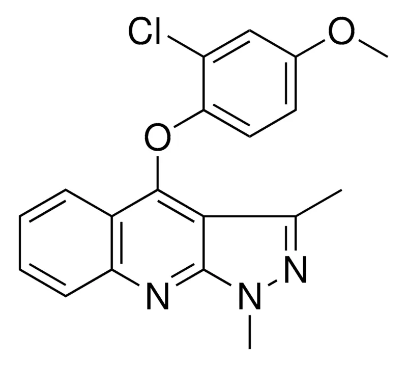Sigma-Aldrich 4-(2-CHLORO-4-METHOXYPHENOXY)-1,3-DIMETHYL-1H-PYRAZOLO(3,4-B)QUINOLINE,AldrichCPR