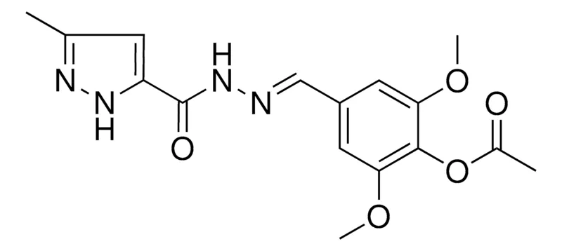 Sigma-Aldrich ACETIC ACID 2,6-DI-MEO-4((5-ME-2H-PYRAZOLE-3-CARBONYL)-HYDRAZONOMETHYL)-PH ESTER,AldrichCPR