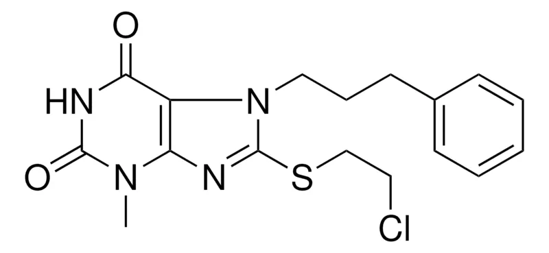 Sigma-Aldrich 8-(2-CL-ETHYLSULFANYL)-3-METHYL-7-(3-PHENYL-PROPYL)-3,7-DIHYDRO-PURINE-2,6-DIONE,AldrichCPR