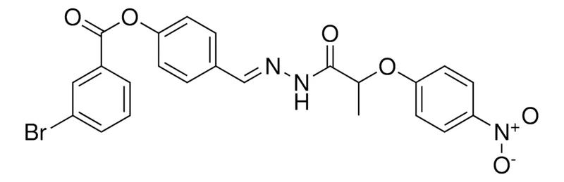 Sigma-Aldrich 4-(2-(2-(4-NITROPHENOXY)PROPANOYL)CARBOHYDRAZONOYL)PHENYL 3-BROMOBENZOATE,AldrichCPR