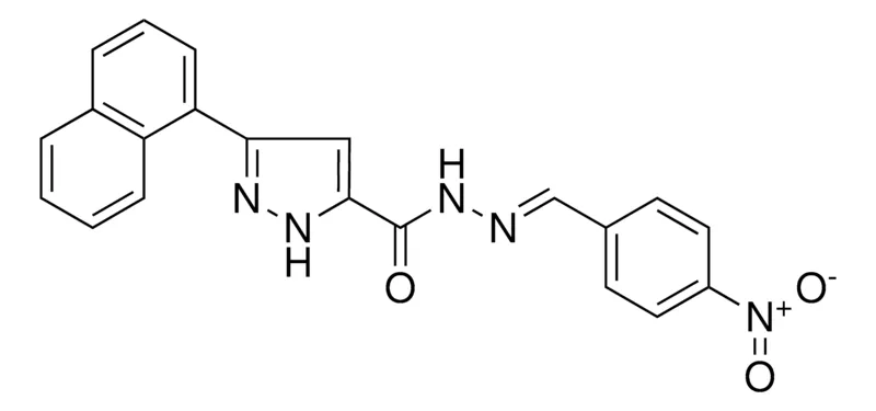 Sigma-Aldrich 5-NAPHTHALEN-1-YL-2H-PYRAZOLE-3-CARBOXYLIC ACID (4-NITRO-BENZYLIDENE)-HYDRAZIDE,AldrichCPR