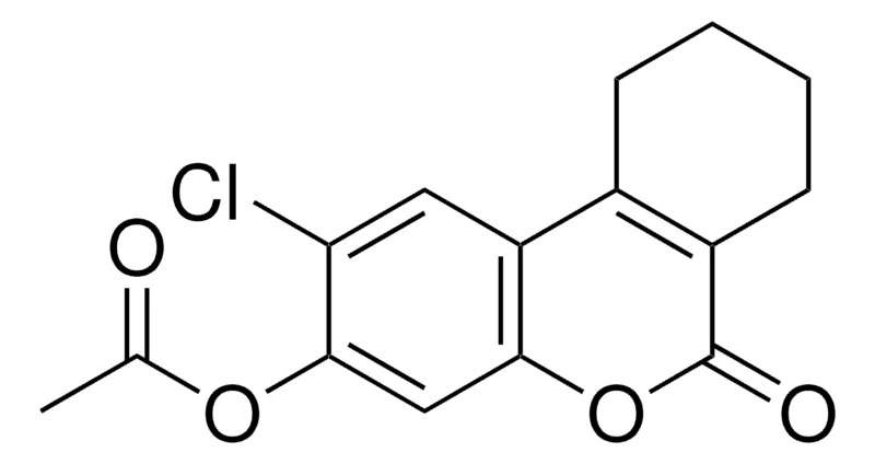 Sigma-Aldrich ACETIC ACID 2-CHLORO-6-OXO-7,8,9,10-TETRAHYDRO-6H-BENZO(C)CHROMEN-3-YL ESTER，AldrichCPR