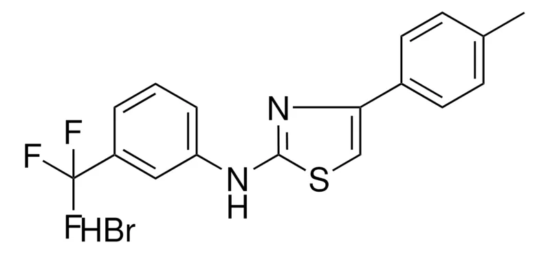Sigma-Aldrich 4-(4-METHYLPHENYL)-N-(3-(TRIFLUOROMETHYL)PH)-1,3-THIAZOL-2-AMINE HYDROBROMIDE,AldrichCPR