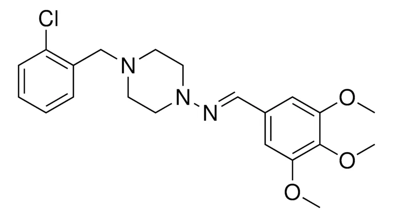 Sigma-Aldrich (4-(2-CHLORO-BENZYL)-PIPERAZIN-1-YL)-(3,4,5-TRIMETHOXY-BENZYLIDENE)-AMINE,AldrichCPR