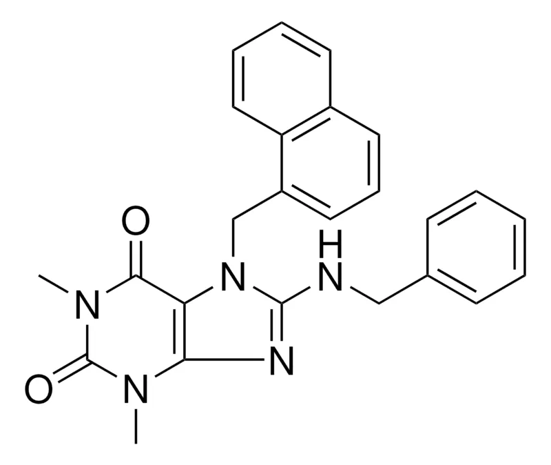 Sigma-Aldrich 8-(BENZYLAMINO)-1,3-DI-ME-7-(1-NAPHTHYLMETHYL)-3,7-DIHYDRO-1H-PURINE-2,6-DIONE,AldrichCPR