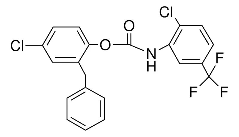 Sigma-Aldrich 2-BENZYL-4-CHLOROPHENYL N-(2-CHLORO-5-(TRIFLUOROMETHYL)PHENYL)CARBAMATE,AldrichCPR