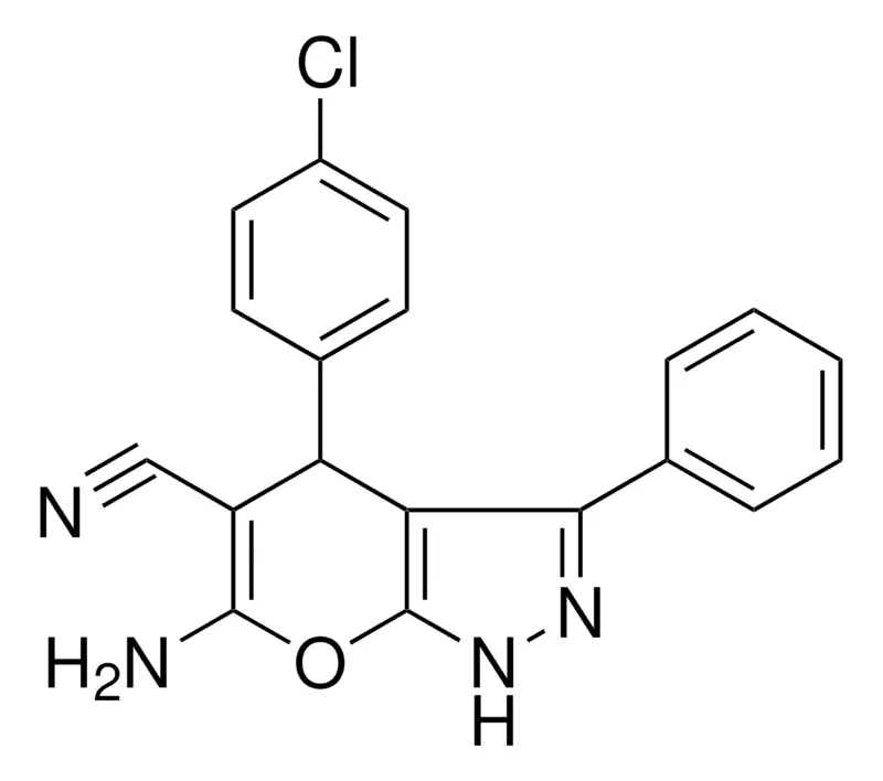 Sigma-Aldrich 6-AMINO-4-(4-CL-PH)-3-PHENYL-1,4-DIHYDRO-PYRANO(2,3-C)PYRAZOLE-5-CARBONITRILE,AldrichCPR