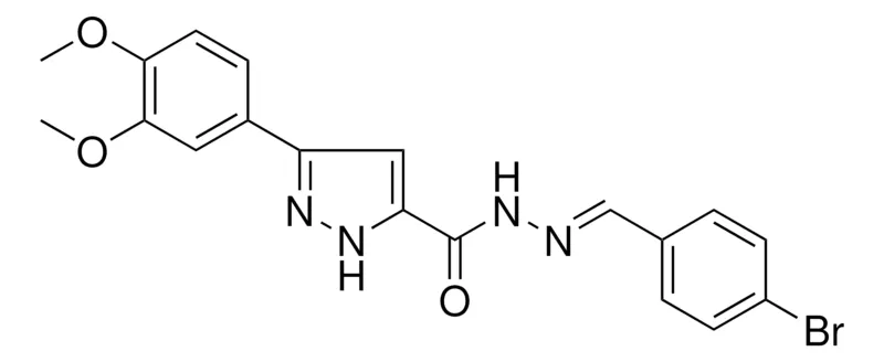 Sigma-Aldrich 5-(3,4-DIMETHOXY-PH)-2H-PYRAZOLE-3-CARBOXYLIC ACID (4-BR-BENZYLIDENE)-HYDRAZIDE,AldrichCPR