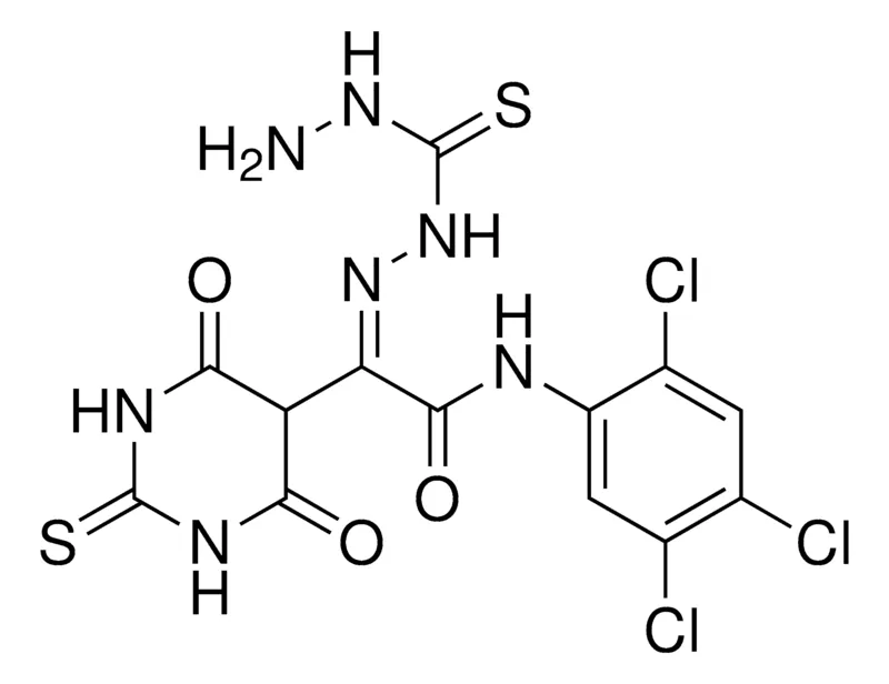 Sigma-Aldrich (2Z)-2-(4,6-DIOXO-2-THIOXOHEXAHYDRO-5-PYRIMIDINYL)-2-[(HYDRAZINOCARBOTHIOYL)HYDRAZONO]-N-(2,4,5-TRICHLOROPHENYL)ETHANAMIDE，AldrichCPR